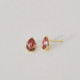 Essential XS tear light rose earrings in gold plating cover