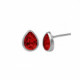 Essential XS tear scarlet earrings in silver image
