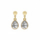 Essential XS tear crystal dangle earrings in gold plating image