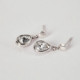 Essential XS tear crystal dangle earrings in silver cover