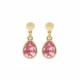Essential XS tear light rose dangle earrings in gold plating image