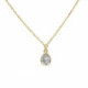 Essential XS tear crystal necklace in gold plating image