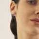 Basic XS double crystal light rose and light amethyst earrings in silver cover