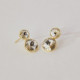 Basic XS double crystal crystal earrings in gold plating cover