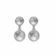 Basic XS double crystal crystal dangle earrings in silver image