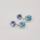 Pendientes cristal doble colgante light sapphire y light turquoise XS de Basic en plata cover