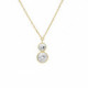 Basic XS double crystal crystal necklace in gold plating image