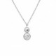 Basic XS double crystal crystal necklace in silver image