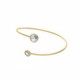 Basic XS double crystal crystal bracelet in gold plating image