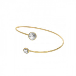 Basic XS double crystal crystal bracelet in gold plating