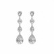 Essential tear crystal earrings in silver