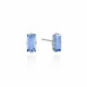 Macedonia rectangle light sapphire earrings in silver image