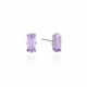 Macedonia rectangle violet earrings in silver image