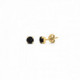 Celina round jet earrings in gold plating image