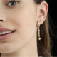 Celina round denim blue earrings in gold plating cover