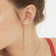 Rose ear cuff earring in gold plating cover
