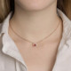 Basic crystal necklace in rose gold plating in gold plating cover