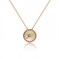 Basic light silk necklace in rose gold plating in gold plating