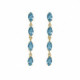 Las Estaciones crystals aquamarine earrings in gold plating. image
