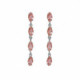 Las Estaciones crystals light rose earrings in silver. image