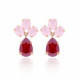Celina tears royal red earrings in rose gold plating in gold plating
