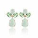 Celina tears powder green earrings in rose gold plating in gold plating