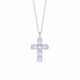 Poetic cross powder blue necklace in silver image