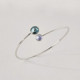 Basic XS double crystal light sapphire and light turquoise bracelet in silver cover