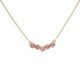 Jade crystals rose necklace in gold plating image