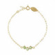 Jade crystals chrysolite bracelet in gold plating image