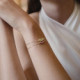 Jade crystals chrysolite bracelet in gold plating cover