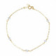 Paulette gold-plated anklet with pearl in pearl shape image