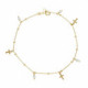 Pearls and crosses anklet in gold plating image