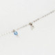 Letter aquamarine anklet in silver cover