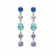 Alexandra crystals multicolor earrings in silver. image