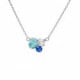 Alexandra crystals light turquoise necklace in silver. image