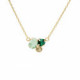 Alexandra crystals chrysolite necklace in gold plating. image