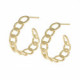 Omega chain earrings in gold plating. image