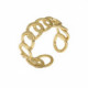 Omega chain ring in gold plating.