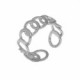 Omega chain ring in silver. image