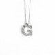 Letter G multicolour necklace in silver image