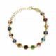 Carmen multicolour bracelet in gold plating image
