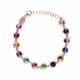 Carmen multicolour bracelet in rose gold plating image