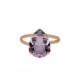 Blooming tear amethyst ring in rose gold plating image