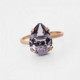 Blooming tear amethyst ring in rose gold plating cover