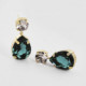 Blooming tear emerald earrings in gold plating cover