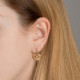 Basic light topaz earrings in rose gold plating cover