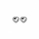 Cuore crystal earrings in silver image