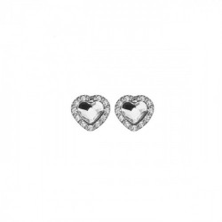 Cuore crystal earrings in silver