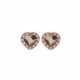 Cuore light amethyst earrings in rose gold plating in gold plating image
